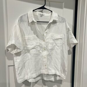 Madewell White Casual Button Down Shirt